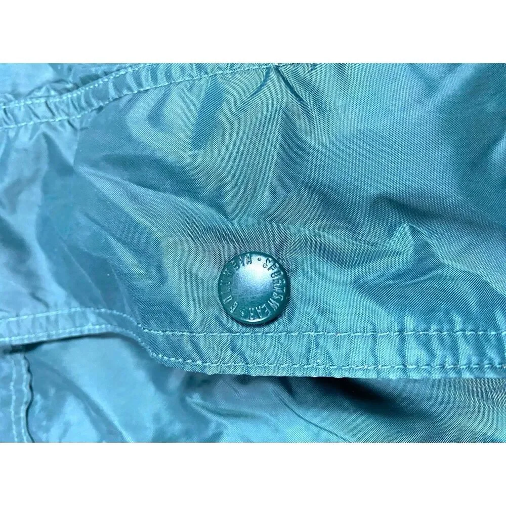 Vintage 90s Columbia Jacket Mens LARGE Green Hooded Waterproof Rain Coat